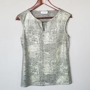 Calvin Klein metallic top